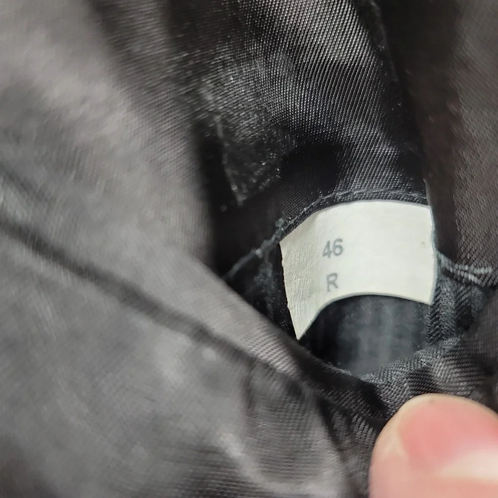 Stafford‎ Tweed Herringbone Sport Coat Mens 46R 46 Grey Black White